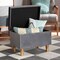Baxton Studio Elias Modern and Contemporary Grey Velvet Fabric and Oak Brown Finished Wood Storage Ottoman 178-11318-Zoro - alternate 10